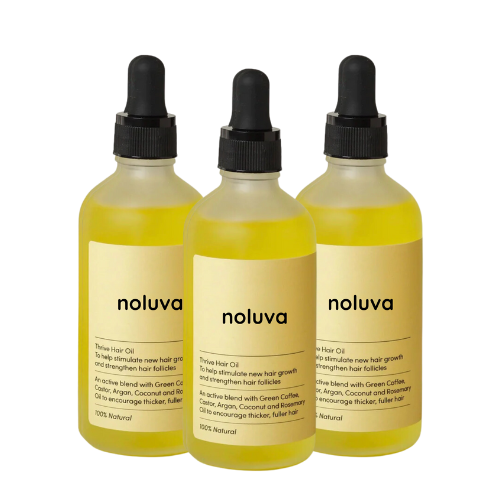 Three Bottles of Noluva Hair Growth Serum